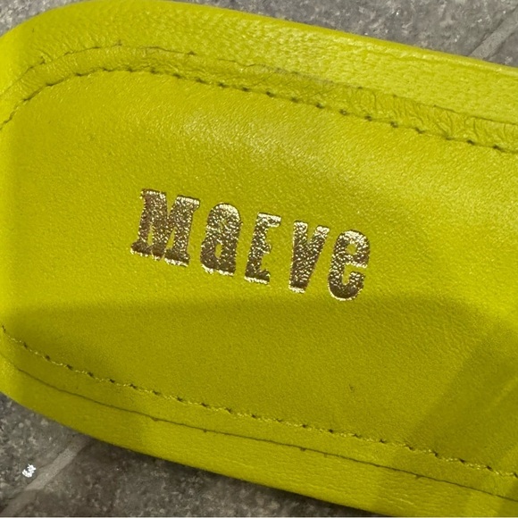 ANTHROPOLOGIE MAEVE 9 Chartreuse strappy sandals neon green size 8 like new - Picture 3 of 7
